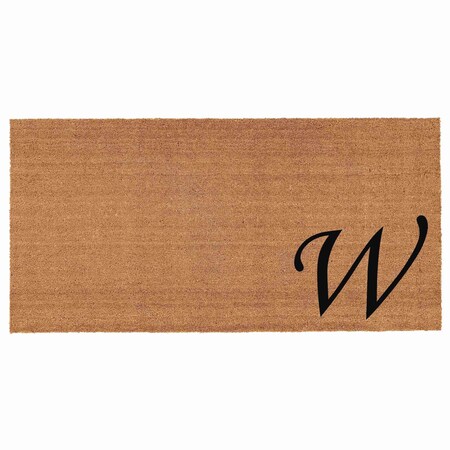 Monogram Door Mat, Black, Natural, 30 in W x 48 in L